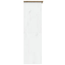 vidaXL BODO fehér és barna tömör fenyőfa ruhásszekrény 146x53,5x173 cm