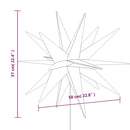 vidaXL 3 db összecsukható tüskés fehér LED-es karácsonyi lámpa 57 cm