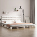 vidaXL fehér tömör fenyőfa ágy matrac nélkül 140x190 cm