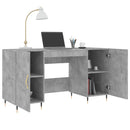 vidaXL betonszürke szerelt fa íróasztal 140 x 50 x 75 cm