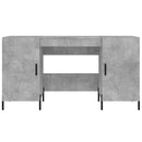 vidaXL betonszürke szerelt fa íróasztal 140 x 50 x 75 cm