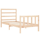 vidaXL tömör fenyőfa ágykeret matrac nélkül 90 x 190 cm