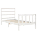 vidaXL fehér tömör fenyőfa ágykeret matrac nélkül 90 x 190 cm