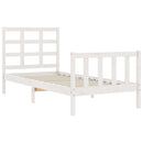 vidaXL fehér tömör fenyőfa ágykeret matrac nélkül 90 x 190 cm