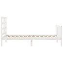 vidaXL fehér tömör fenyőfa ágykeret matrac nélkül 90 x 190 cm