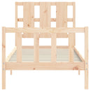 vidaXL tömör fenyőfa ágykeret matrac nélkül 90 x 190 cm