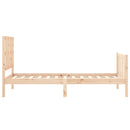 vidaXL tömör fenyőfa ágykeret matrac nélkül 90 x 190 cm