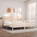 vidaXL tömör fenyőfa ágy matrac nélkül 200 x 200 cm