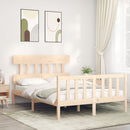 vidaXL tömör fenyőfa ágy matrac nélkül 140 x 200 cm
