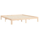 vidaXL tömör fa ágykeret fejtámlával Super King Size
