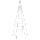 vidaXL meleg fehér LED karácsonyfa zászlórúdra 200 LED 180 cm