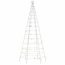 vidaXL színes LED karácsonyfa zászlórúdra 200 LED 180 cm