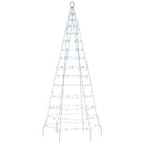 vidaXL kék LED karácsonyfa zászlórúdra 200 LED 180 cm