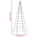 vidaXL kék LED karácsonyfa zászlórúdra 200 LED 180 cm