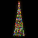 vidaXL színes LED karácsonyfa zászlórúdra 1534 LED 500 cm