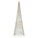 vidaXL színes LED karácsonyfa zászlórúdra 1534 LED 500 cm
