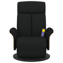 vidaXL fekete szövet dönthető masszázsfotel lábtartóval