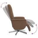 vidaXL barna szövet dönthető masszázsfotel lábtartóval