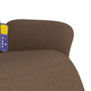 vidaXL barna szövet dönthető masszázsfotel lábtartóval