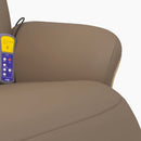 vidaXL kávészínű műbőr dönthető masszázsfotel lábtartóval