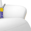 vidaXL fehér műbőr dönthető masszázsfotel lábtartóval