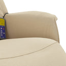 vidaXL krémszínű szövet dönthető masszázsfotel lábtartóval