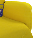 vidaXL sárga bársony dönthető masszázsfotel lábtartóval