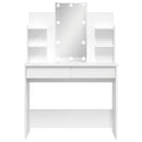 vidaXL fehér fésülködőasztal LED-del 96x40x142 cm