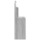 vidaXL szürke sonoma színű fésülködőasztal LED-del 96x40x142 cm