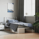 vidaXL fehér fém ágykeret fejtámlával 90x190 cm