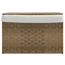 vidaXL polyrattan szennyeskosár fedéllel 55,5 x 35 x 34 cm
