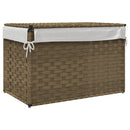 vidaXL polyrattan szennyeskosár fedéllel 55,5 x 35 x 34 cm
