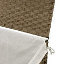 vidaXL polyrattan szennyeskosár fedéllel 55,5 x 35 x 34 cm
