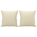 vidaXL 2 személyes krémszínű műbőr kanapé díszpárnákkal 120 cm