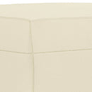 vidaXL 3 részes krémszínű műbőr ülőgarnitúra párnákkal