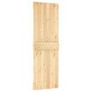 vidaXL tömör fenyőfa tolóajtó fémszerelék-szettel 70 x 210 cm