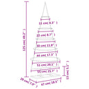vidaXL fekete fém karácsonyfa dekorációhoz 125 cm