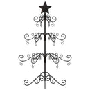 vidaXL fekete fém karácsonyfa dekorációhoz 90 cm