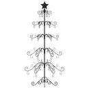 vidaXL fekete fém karácsonyfa dekorációhoz 150 cm