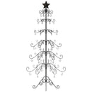 vidaXL fekete fém karácsonyfa dekorációhoz 180 cm