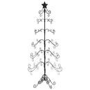 vidaXL fekete fém karácsonyfa dekorációhoz 215 cm