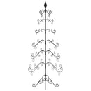 vidaXL fekete fém karácsonyfa dekorációhoz 215 cm