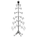 vidaXL fekete fém karácsonyfa dekorációhoz 215 cm