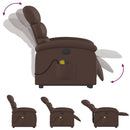 vidaXL elektromos barna műbőr felállást segítő dönthető masszázsfotel