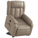 vidaXL elektromos cappuccino műbőr felállást segítő masszázsfotel