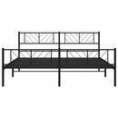 vidaXL fekete fém ágykeret fej- és lábtámlával 183 x 213 cm