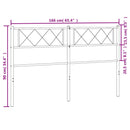 vidaXL fehér fém fejtámla 160 cm
