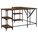 vidaXL füstös tölgy színű szerelt fa íróasztal 139x139x75 cm