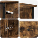 vidaXL füstös tölgy színű szerelt fa íróasztal 141x141x75 cm