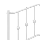 vidaXL fehér fém fejtámla 135 cm